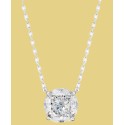 Silver-Tone Crystal Pendant Necklace