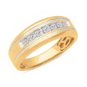 Men's Diamond Channel-Set Band (1/3 ct) in 10k Gold