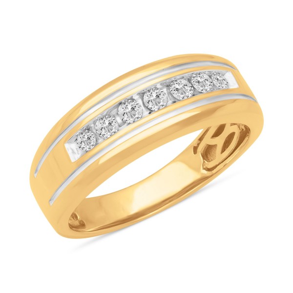 Men's Diamond Channel-Set Band (1/3 ct) in 10k Gold