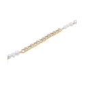 Cubic Zirconia Link Bracelet in 14k Gold-Plated Sterling Silver