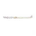 Cubic Zirconia Link Bracelet in 14k Gold-Plated Sterling Silver