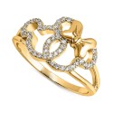 Interlocking Ring in 18k Gold-Plated Sterling Silver