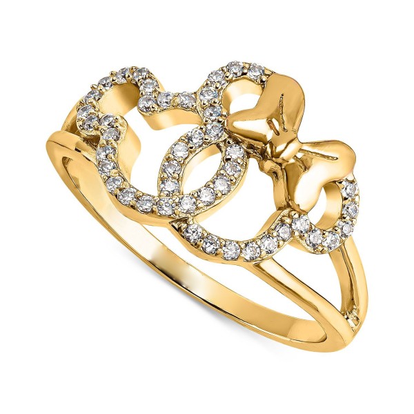 Interlocking Ring in 18k Gold-Plated Sterling Silver