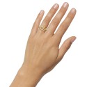 Interlocking Ring in 18k Gold-Plated Sterling Silver