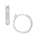 1/2 ct Round Shape Diamond Hoop Earring