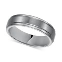 Men's Tungsten Carbide Ring, 6mm Comfort Fit Wedding Band