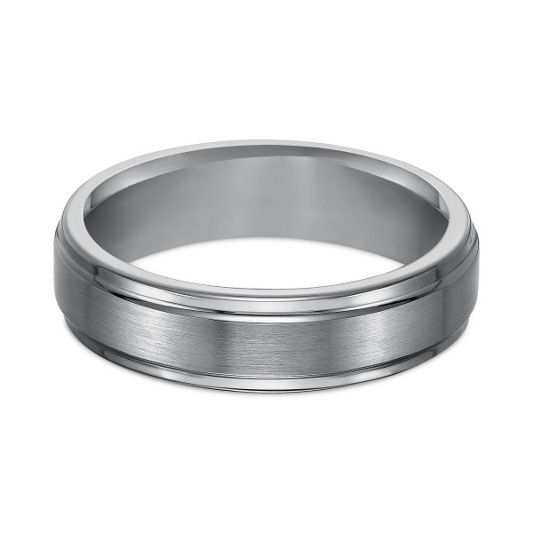 Men's Tungsten Carbide Ring, 6mm Comfort Fit Wedding Band