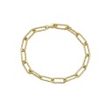 Textured Paperclip Link Chain Bracelet in 10k Gold