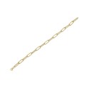 Textured Paperclip Link Chain Bracelet in 10k Gold