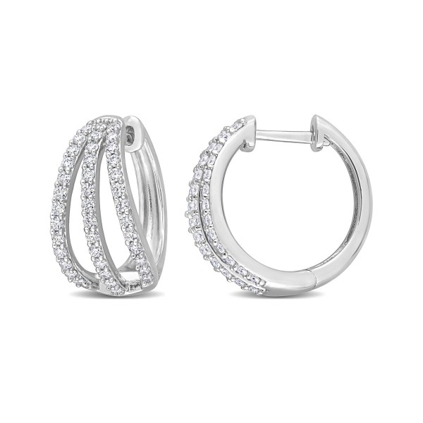 Moissanite Hoop Earrings 4/5 ct t.w