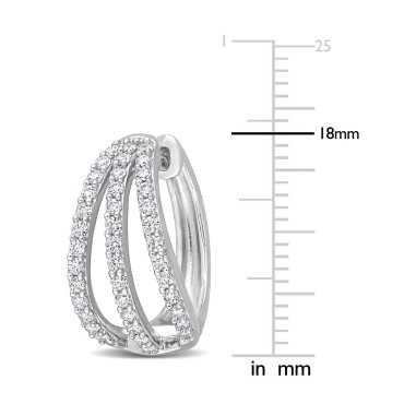 Moissanite Hoop Earr...