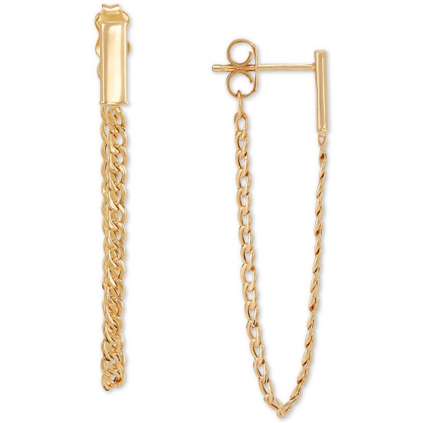 Chain Drop Earrings in 10k Gold