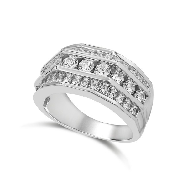 Men's Diamond (2 ct) Ring in 10K White Gold