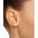 White Topaz Pear Stud Earrings (1/2 ct) in 14k Gold