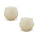 Opal (5/8 ct) Stud Earrings in 14K White or Yellow Gold