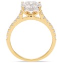 Diamond Cluster Engagement Ring (1 ct) in 14k Two-Tone Gold