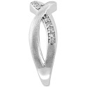 Diamond Crossover Ring (1/5 ct) or 14k Gold-Plated Sterling Silver